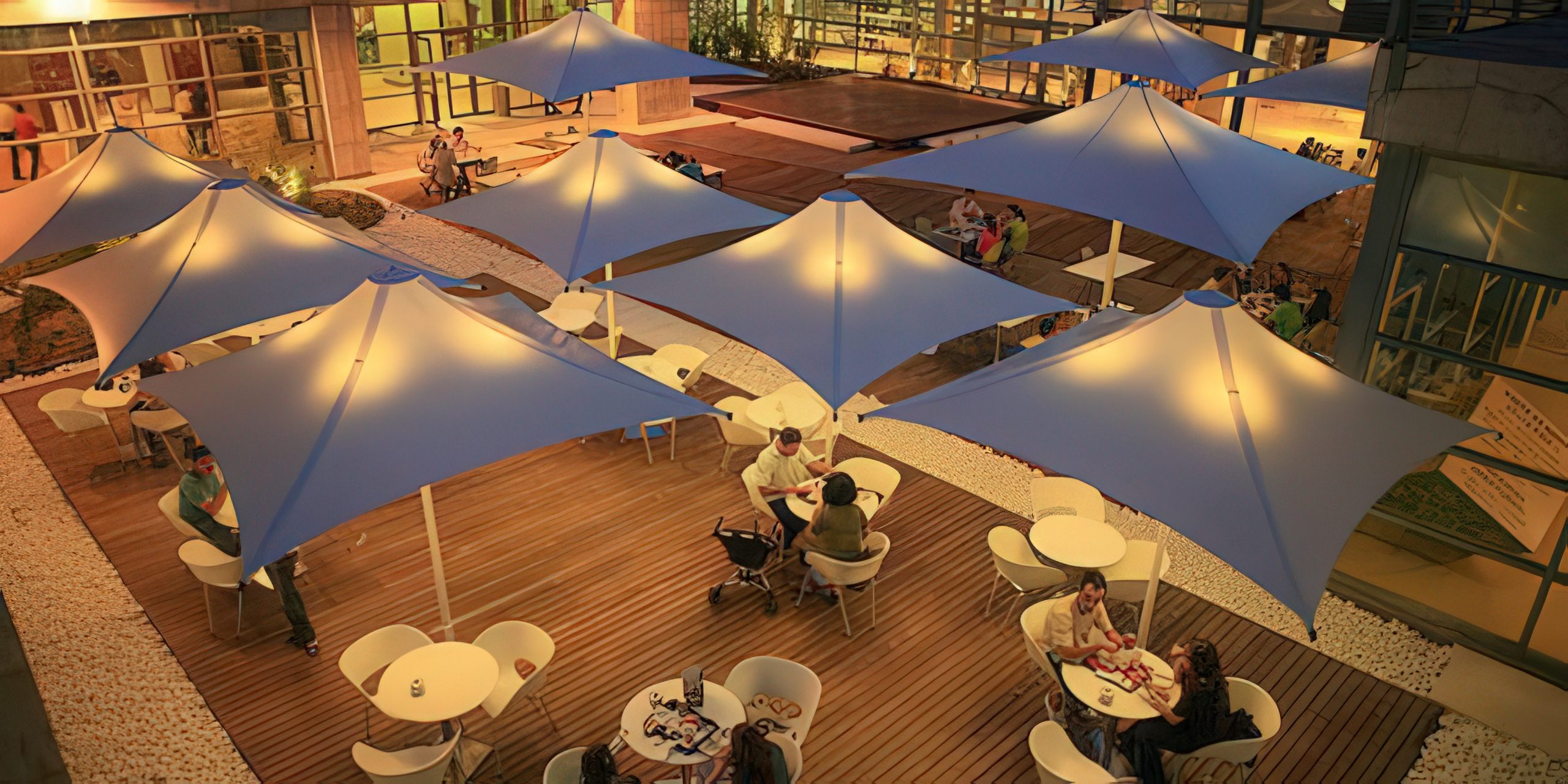 Outdoor Dining Umbrellas Elevate Comfort, Style, and All-Season Performance